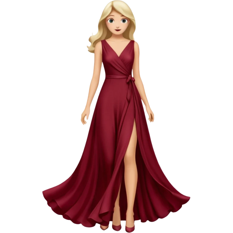 burgundury dress emoji