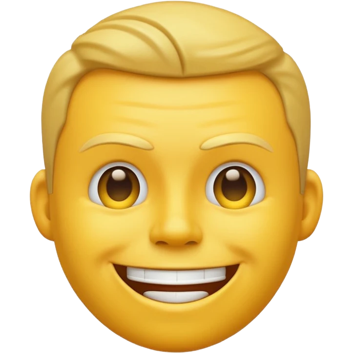 Yellow emoji face looking like James Hetfield smiles emoji