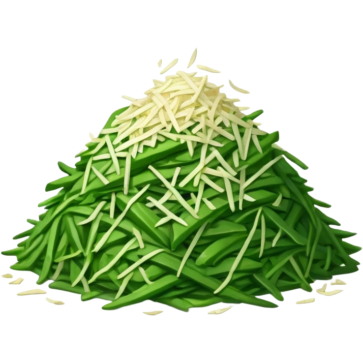 a big pile of grated green shreds of vegetable emoji