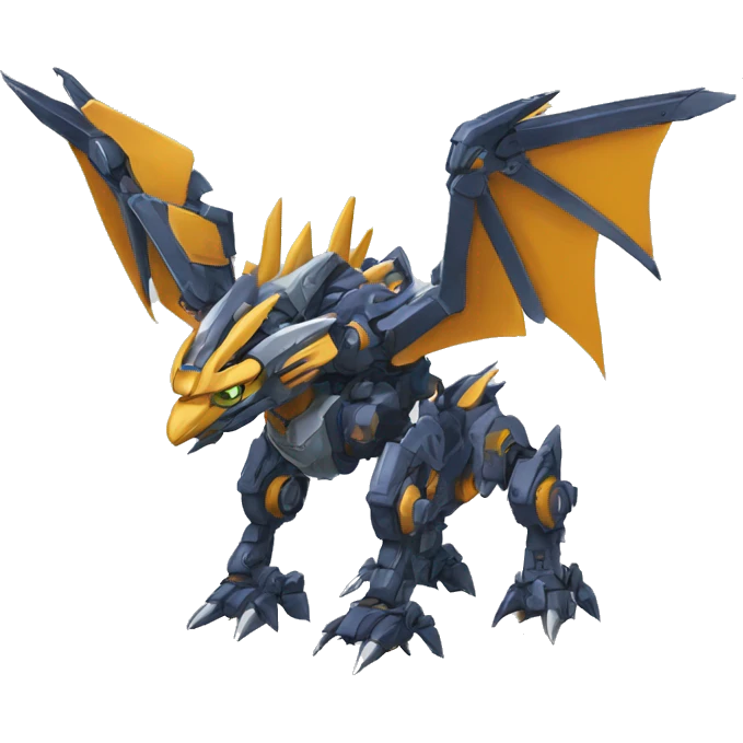 Spiky Medabot-Raptor-Dragon-Mecha emoji