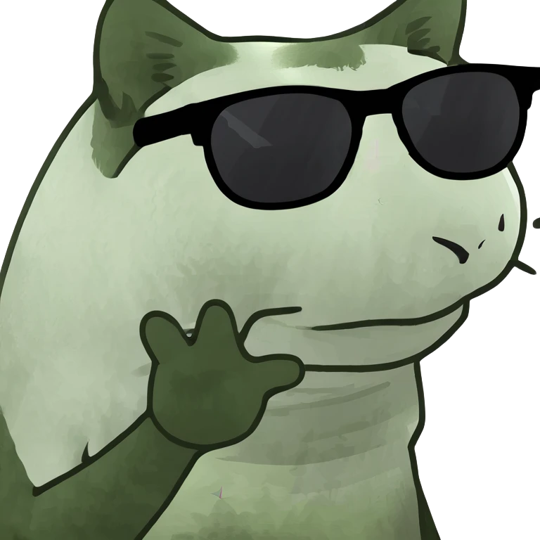 Cat with sunglasses emoji