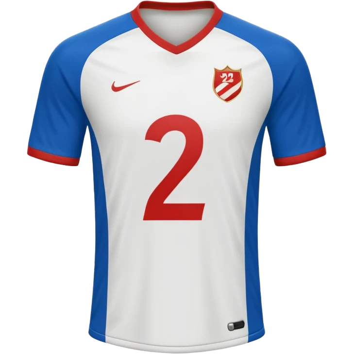 White soccer jersey turn around with number 22 and my name RONIHO emoji