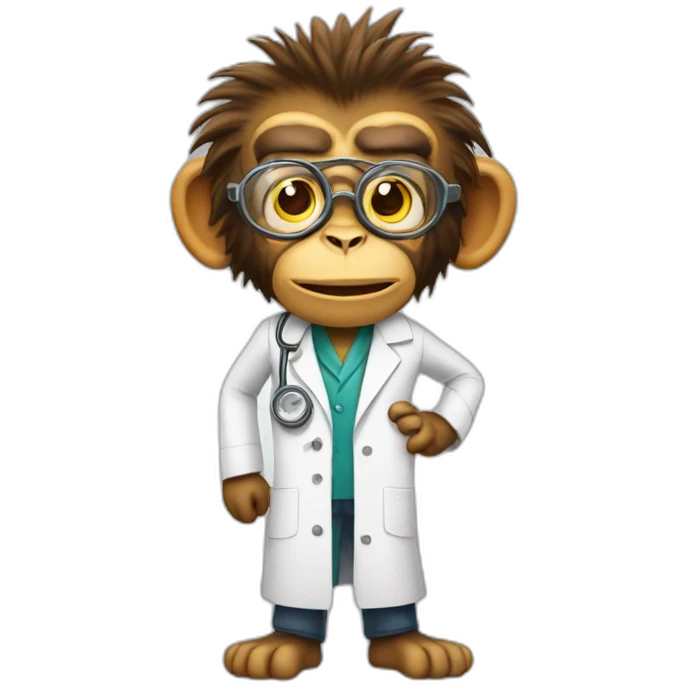 mad monkey scientist emoji