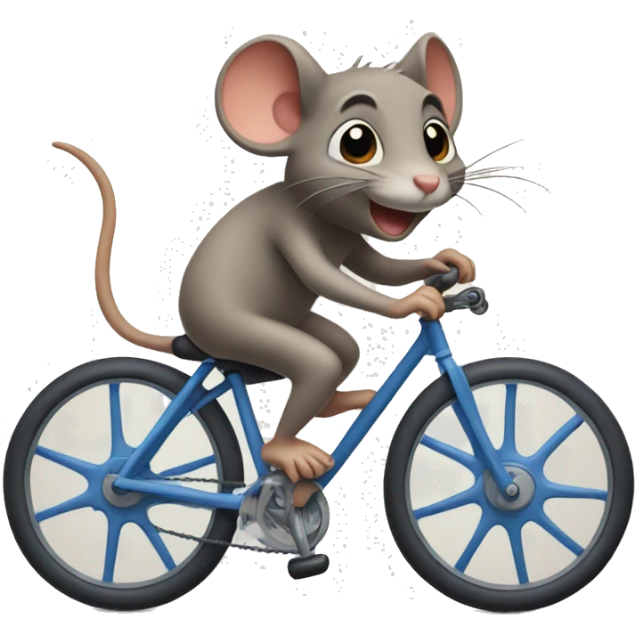 Jerry mouse riding bicycle  emoji