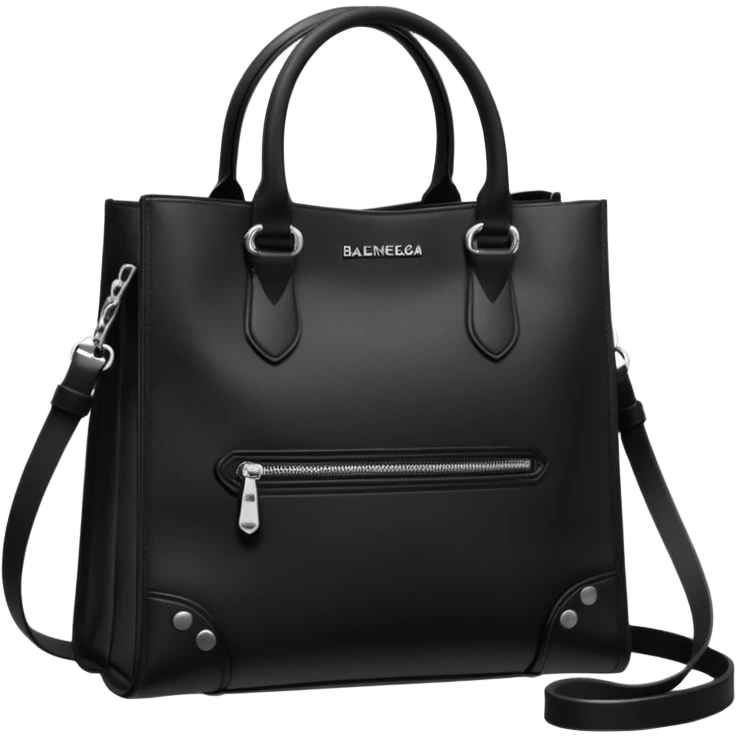 city tote bag from Balenciaga black with straps emoji