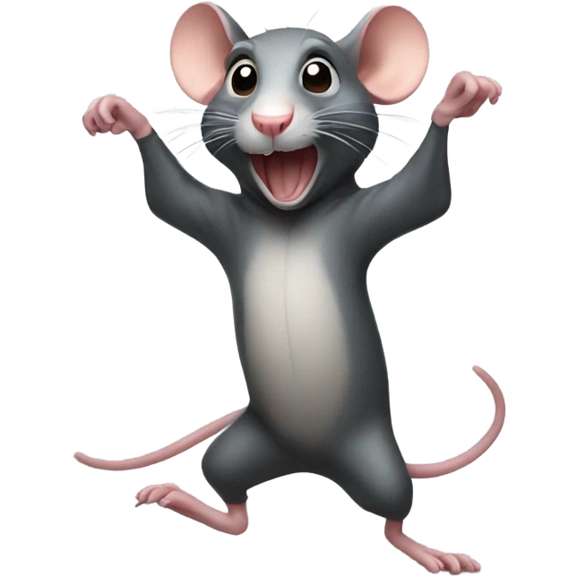 A dancing rat emoji