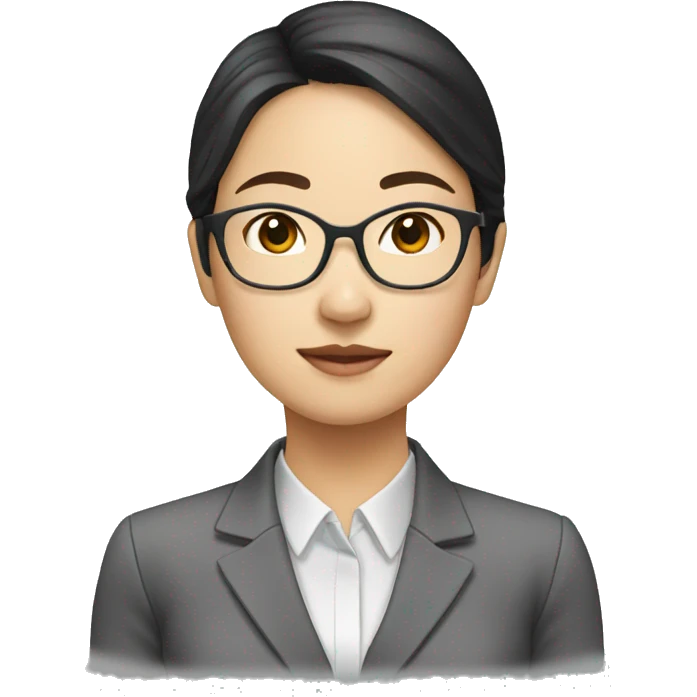 young asian woman office worker emoji