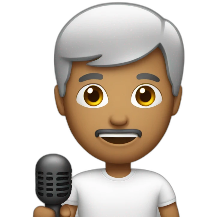 A man with mic  emoji