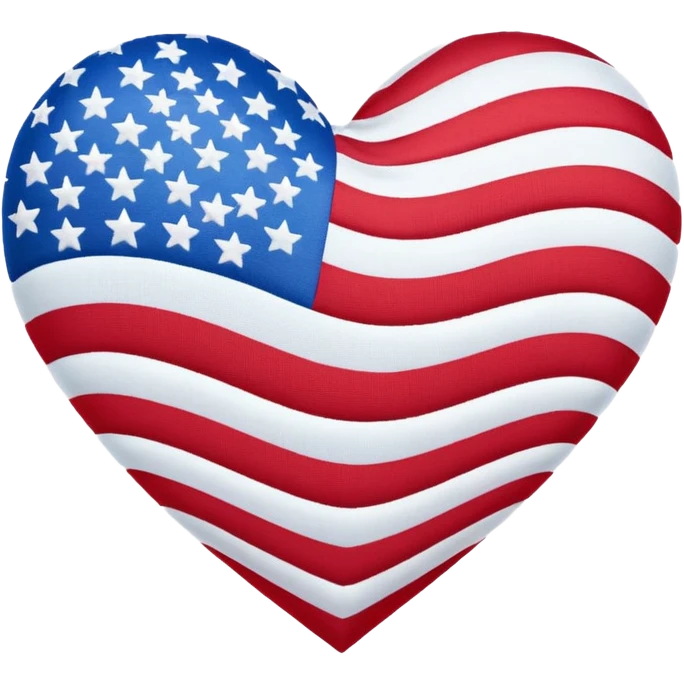 heart-shaped American flag emoji