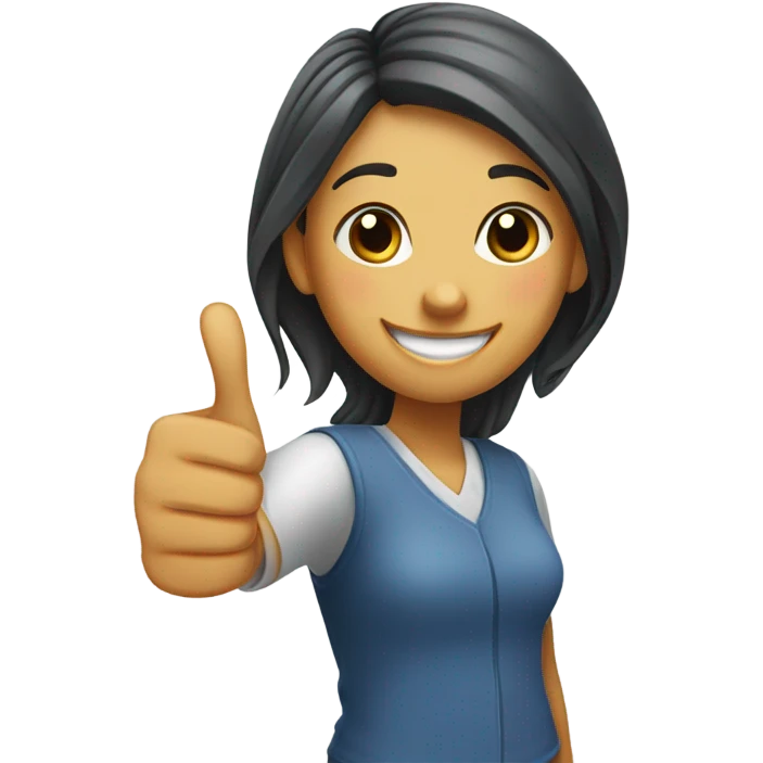 A girl praising  emoji