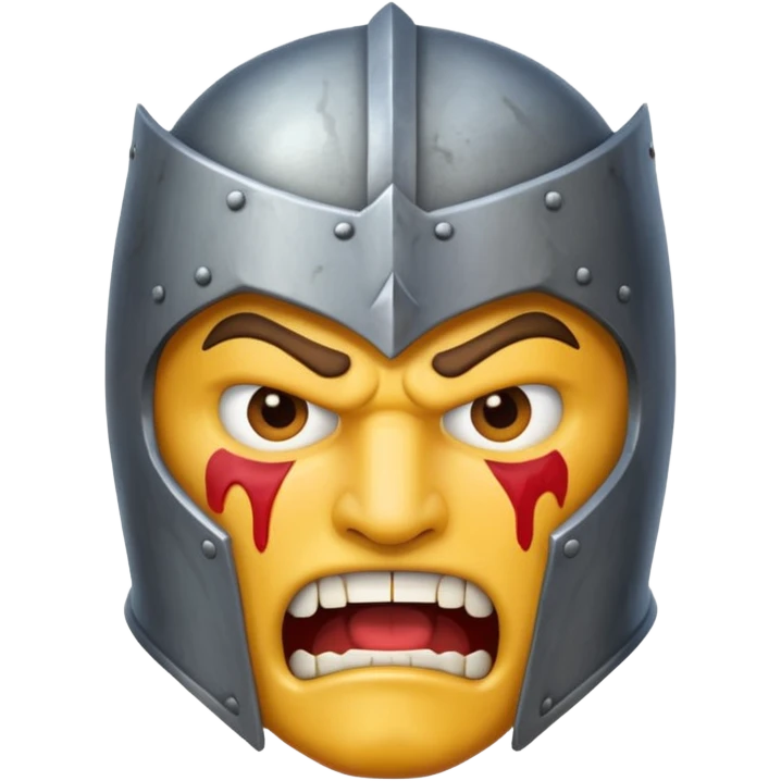 A knight in rage emoji