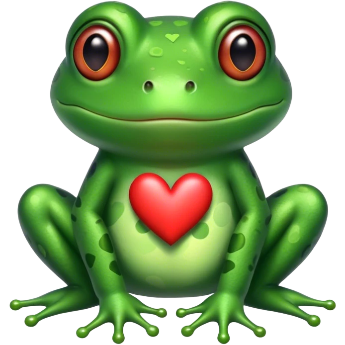 Frog with hearts emoji