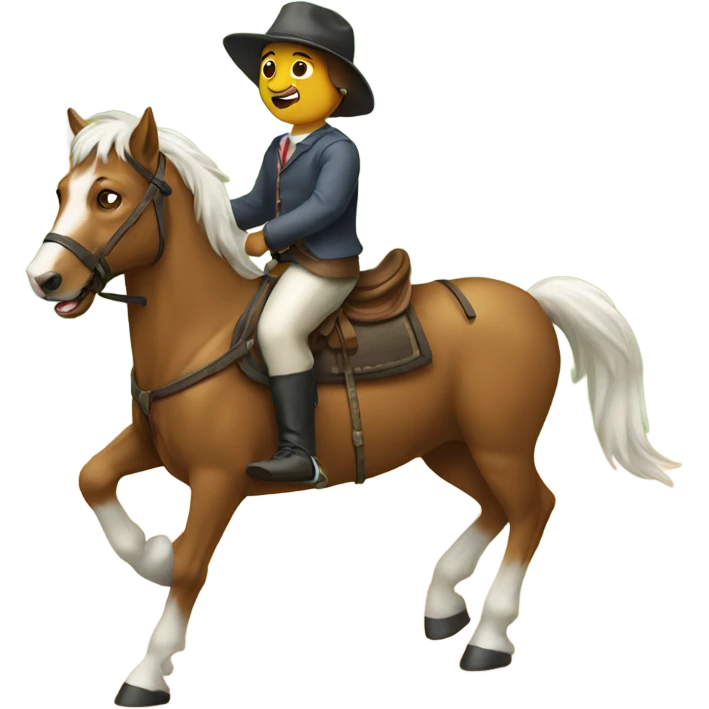Dog riding horse emoji