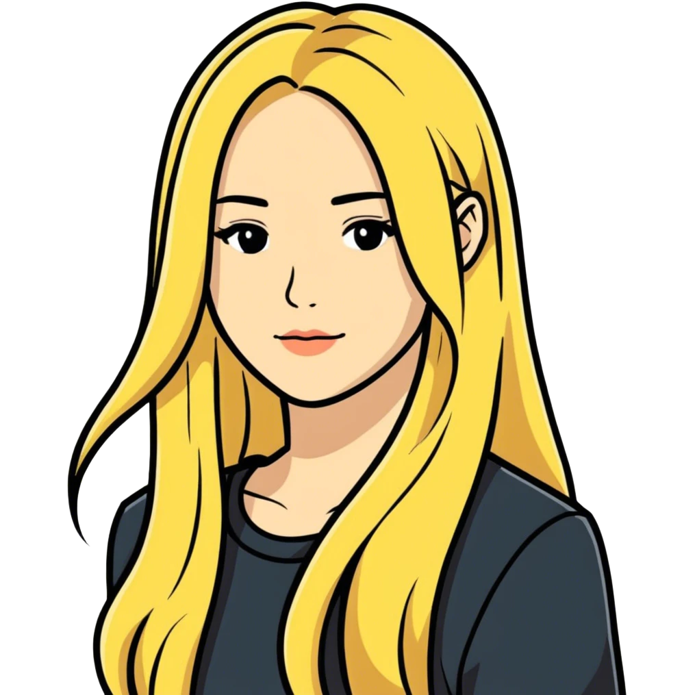 A long blonde haired women emoji