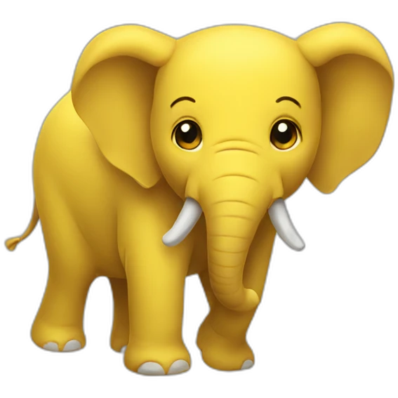 Yellow elephant emoji