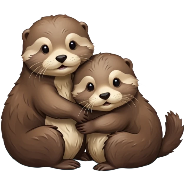 Otters in love emoji