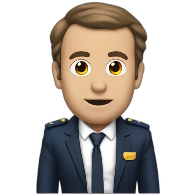 Emanuel macron en train de fumer emoji