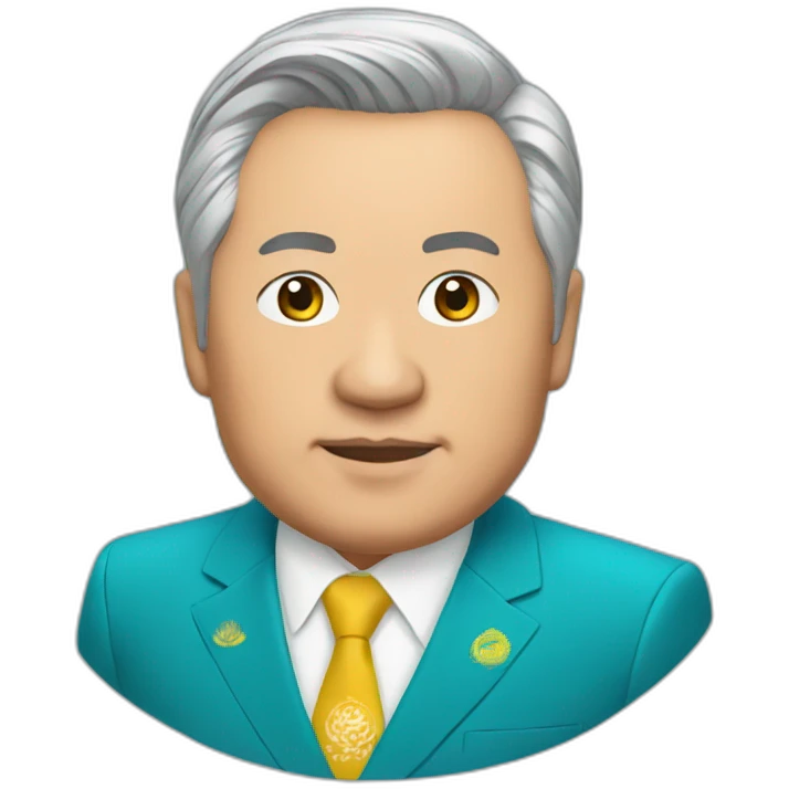 president of Kazakhstan with sport clothes emoji