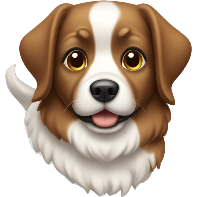 DOG BRWON AND WHITE  emoji