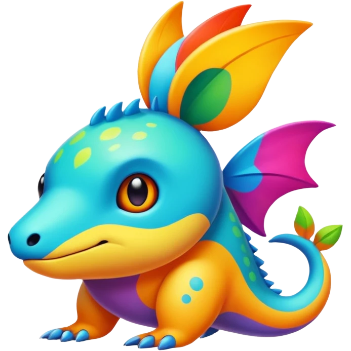 colorful vibrant Fakémon-creature with random markings emoji