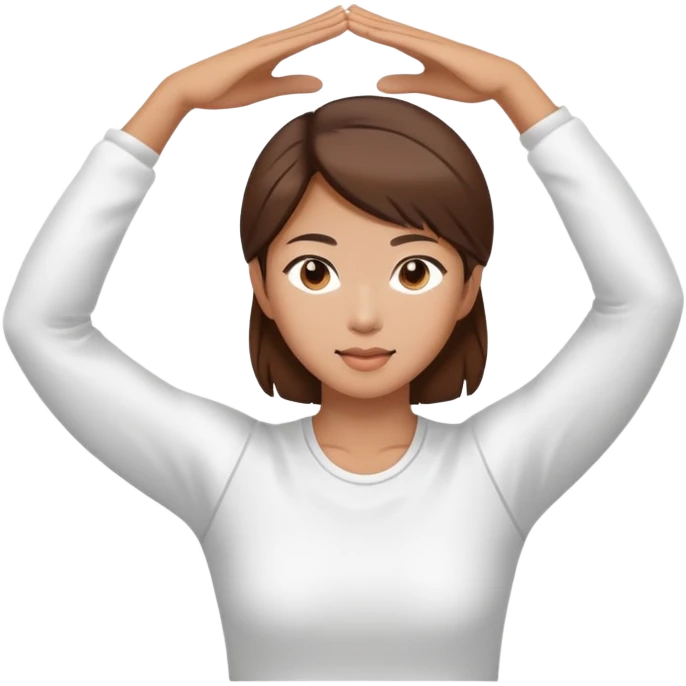 asian female stretching emoji