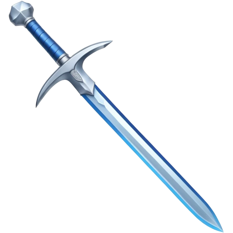 Frost Edge — blue blade + silver hilt emoji