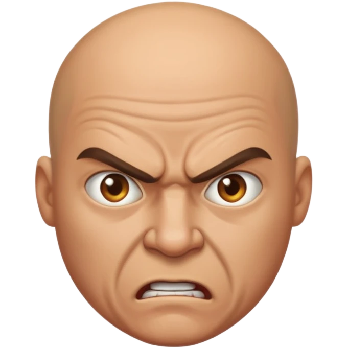 an angry bald man  emoji