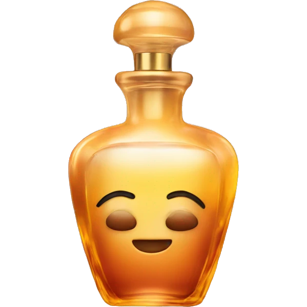 perfume bottle with amber romance written on it emoji