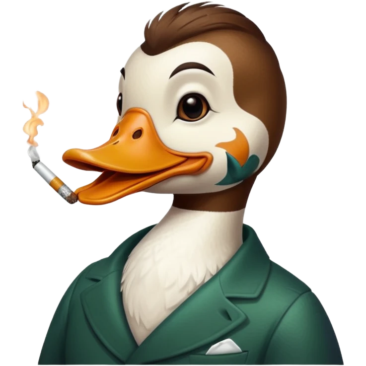 duck smoking a cigarette emoji