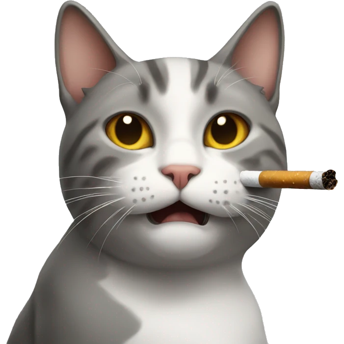 Cat smoking emoji
