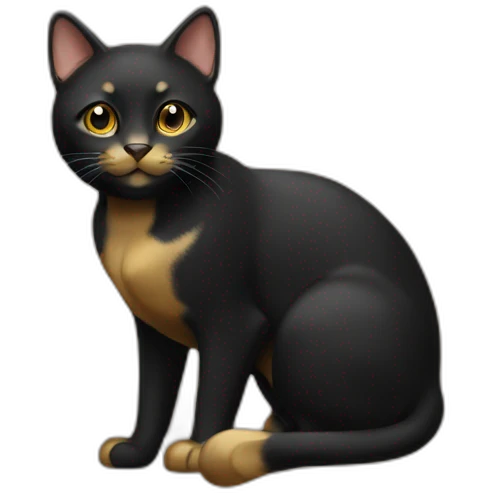 Black and golden cat emoji