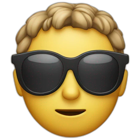 Face taking dark glasses off emoji