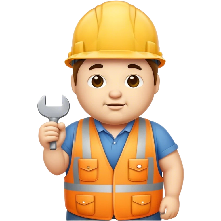 Chubby construction worker  emoji