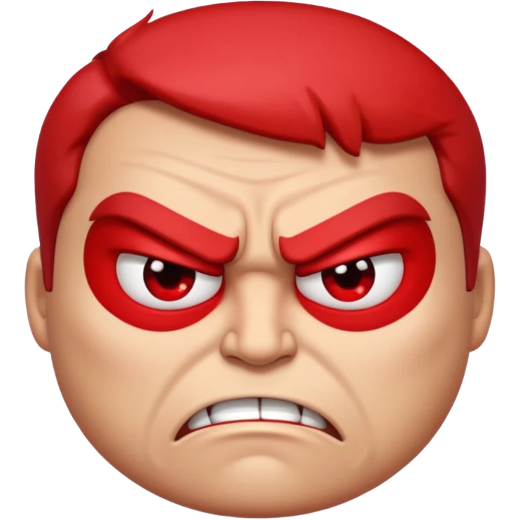 angry face emoji, expressive and intense emoji