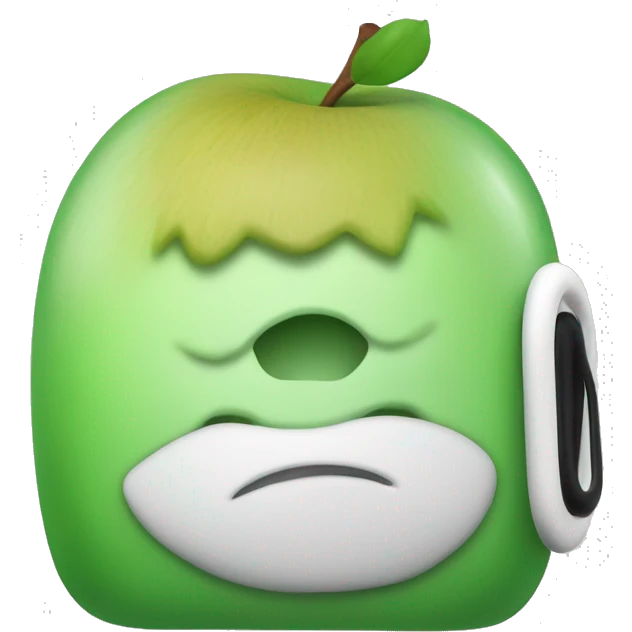 green apple airpod max emoji