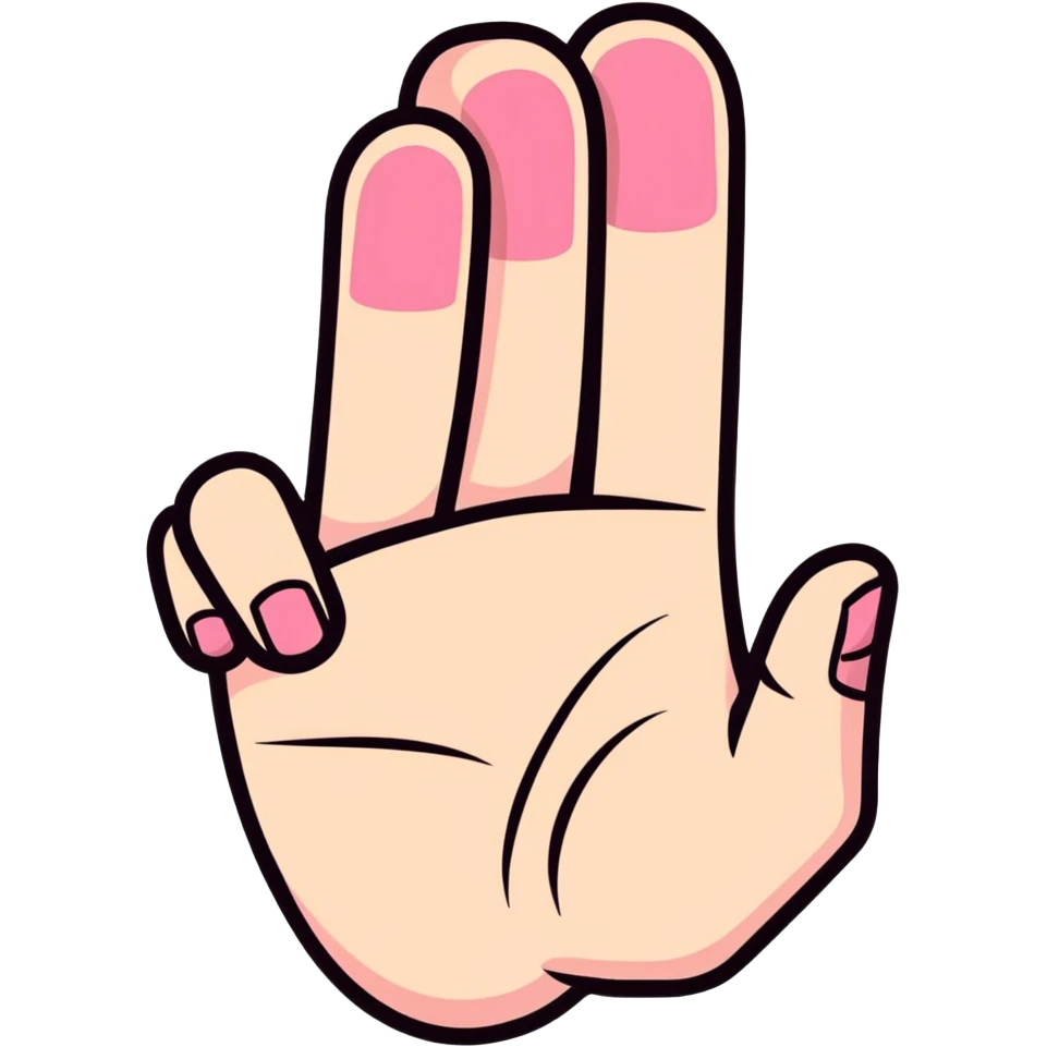 One pink finger, two brown fingers, and thumb down emoji