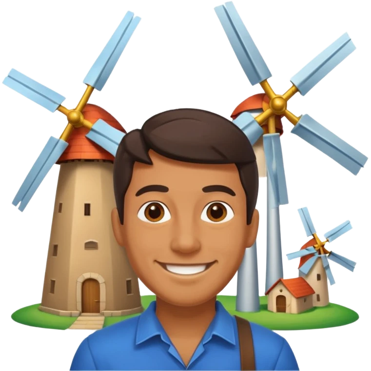 manT with Windmills emoji