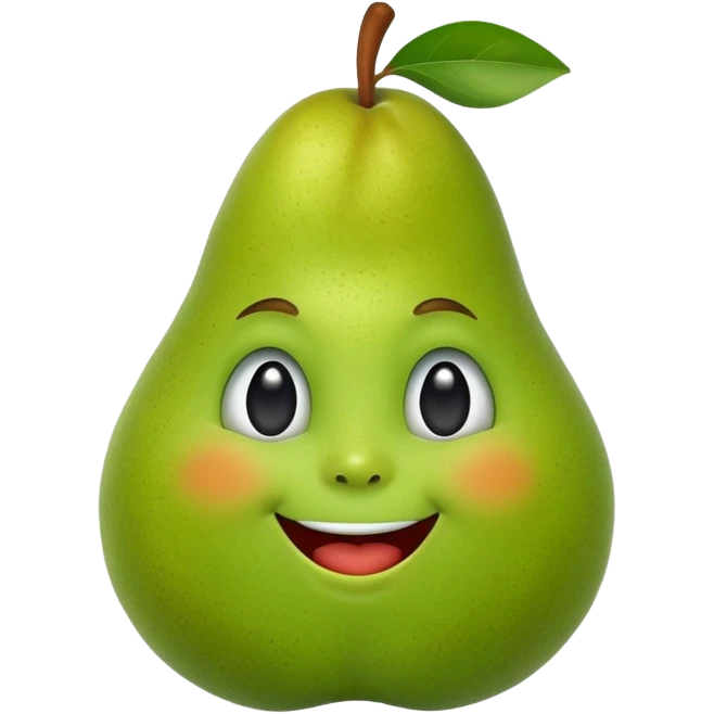 birne mit gesicht lustig  emoji