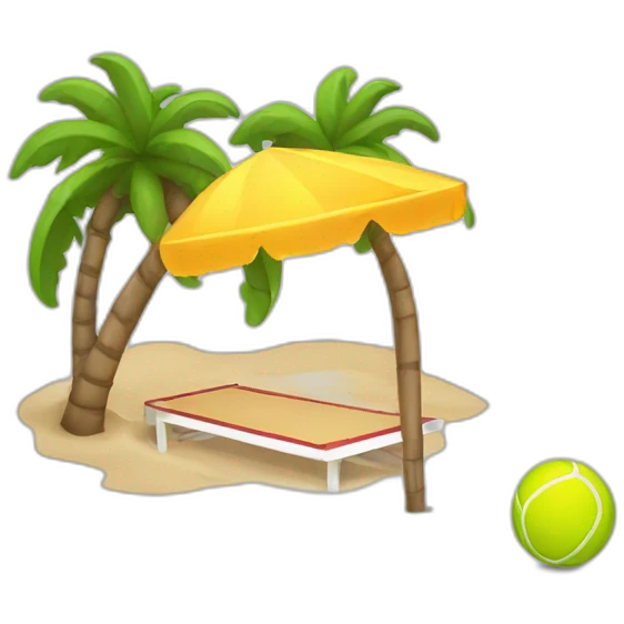 beach tennis emoji