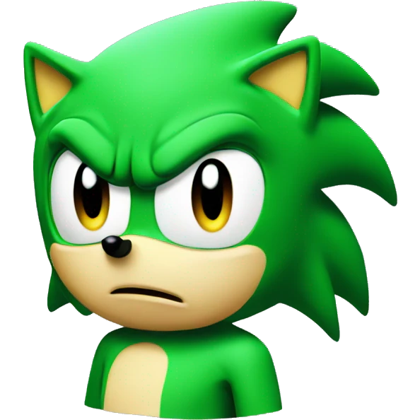 green sonic sad emoji