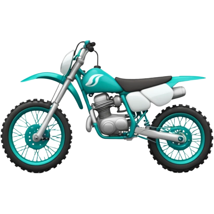 Teal and white dirt bike emoji