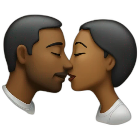 man kiss women emoji