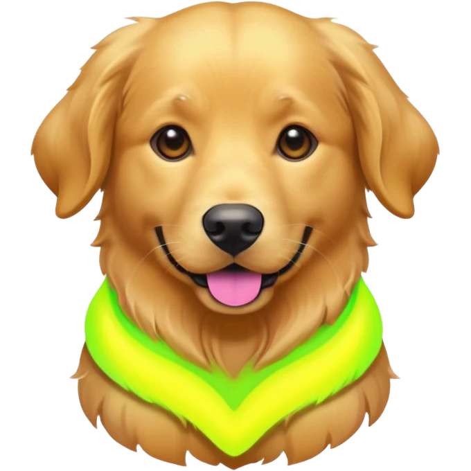 DOG wearring neon fashion emoji