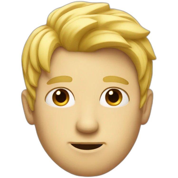 Blond hair man with big nose emoji