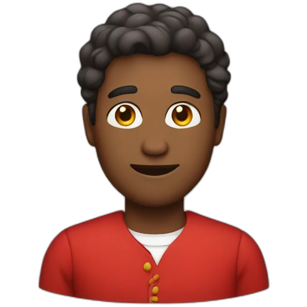 men in red dress emoji