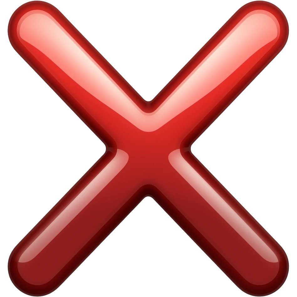 Emoji de una X roja emoji