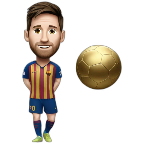 Messi avec le ballon d'or emoji