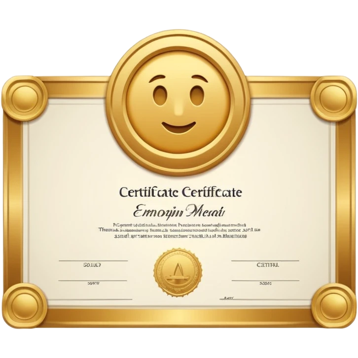certificate emoji