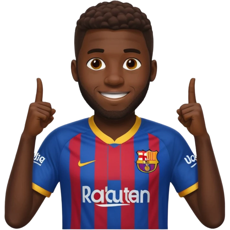 umtiti в фотболке барселоны emoji