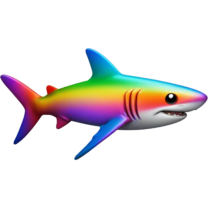 Rainbow shark  emoji